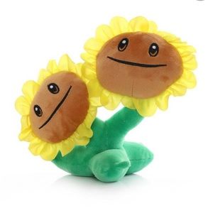 Yellow Sunflower Double Plush Toy - Soft Kids Stuffed Animal